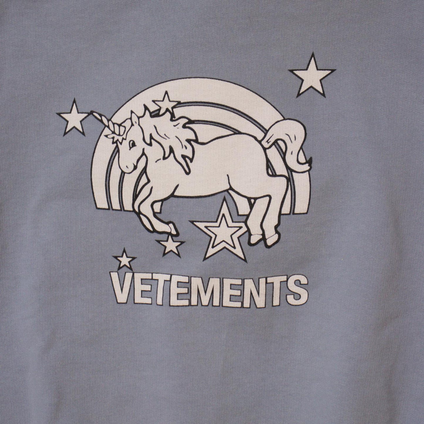 SS18 Vetements 1/500 Light Blue Unicorn Hoodie