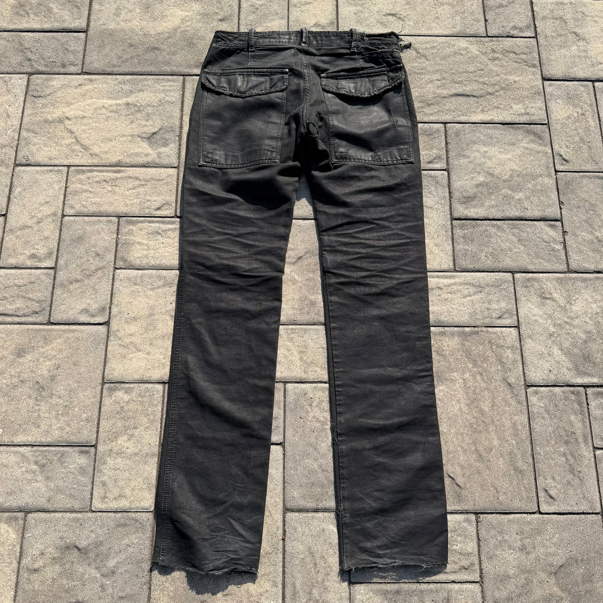 FW07 Rick Owens Corduroy Waxed Double Layer Aircut Denim
