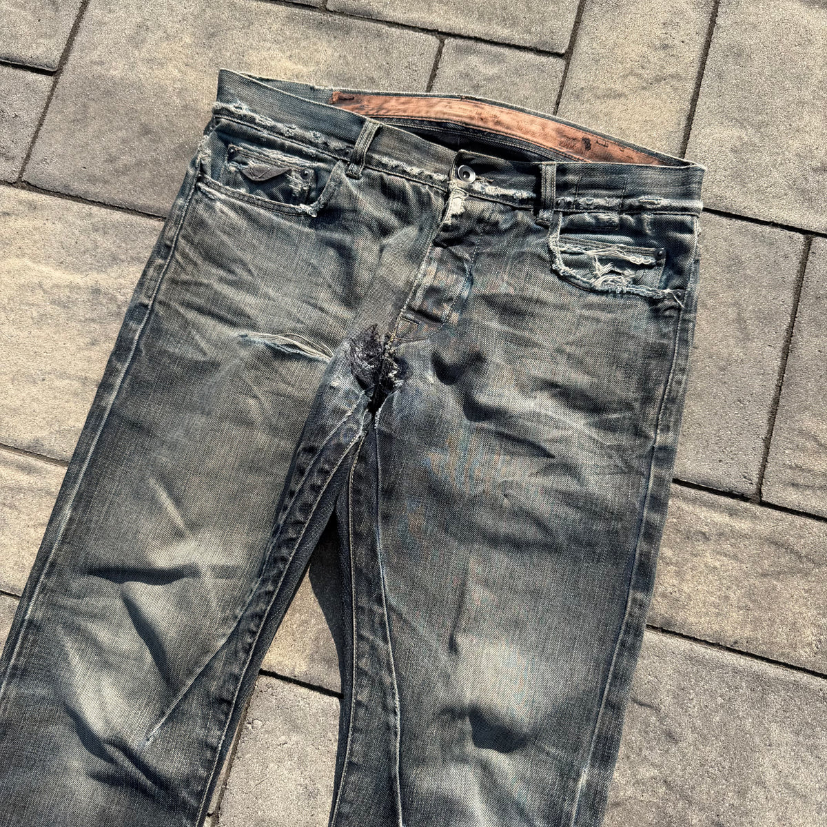 FW12 Rick Owens Dust Detroit Cut Denim
