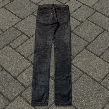 AW07 Dior Homme Light Wax Coated Denim