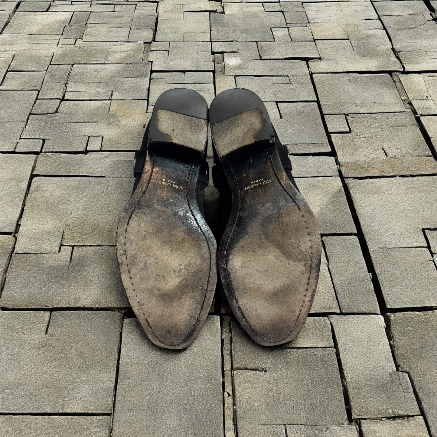 Saint Laurent Paris Black Wyatt Boot