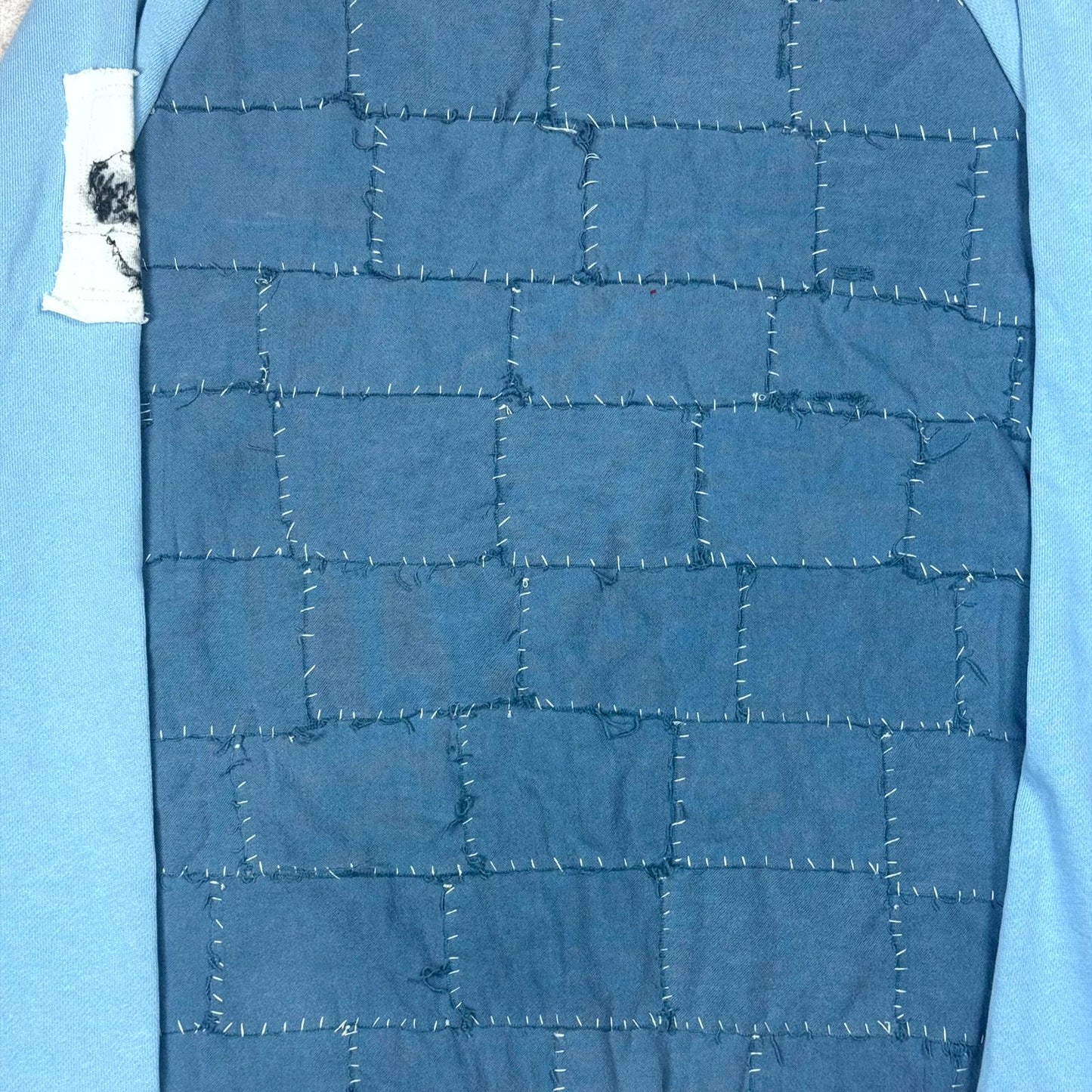 Miju Repairs Blue ‘Lost Youth’ Patchwork Crewneck