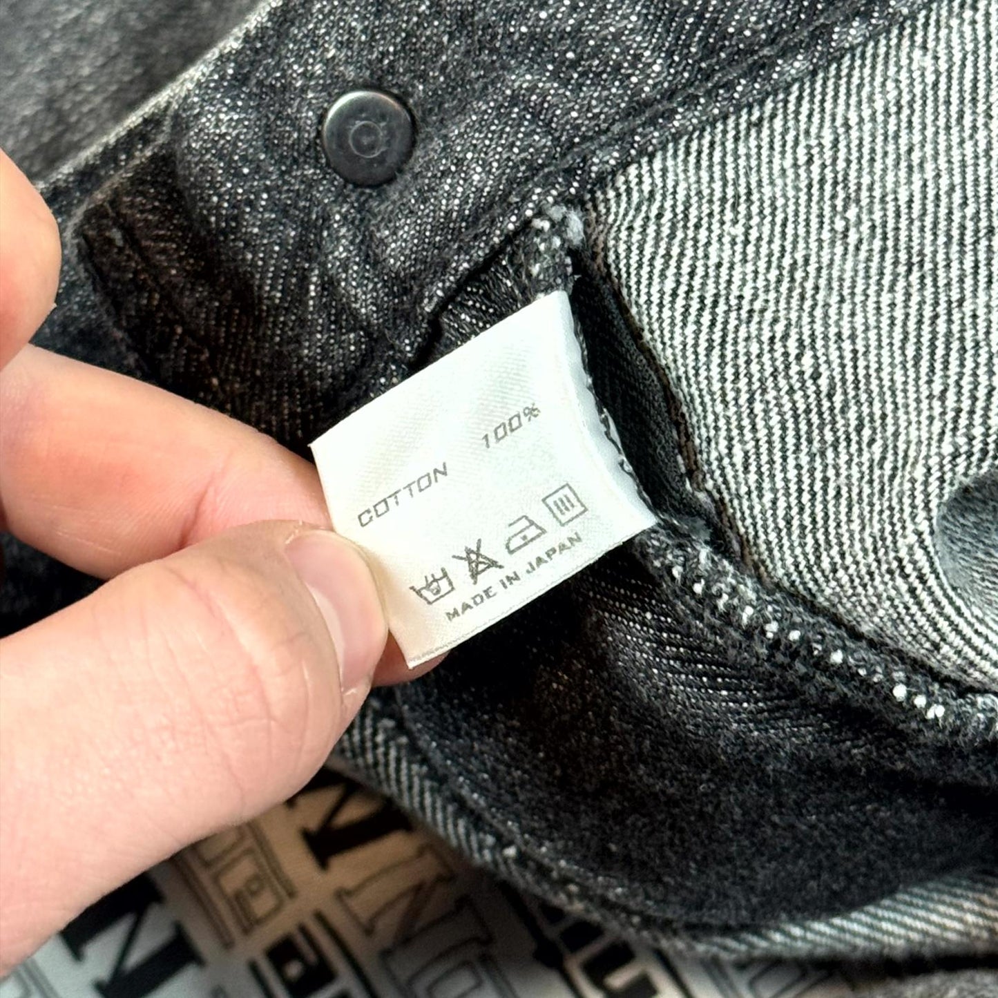 AW04 Number (N)ine ‘Give Peace A Chance’ Pain Denim