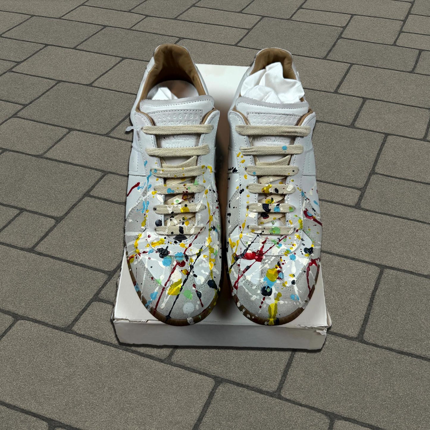 Maison Margiela White Paint Splatter Gat