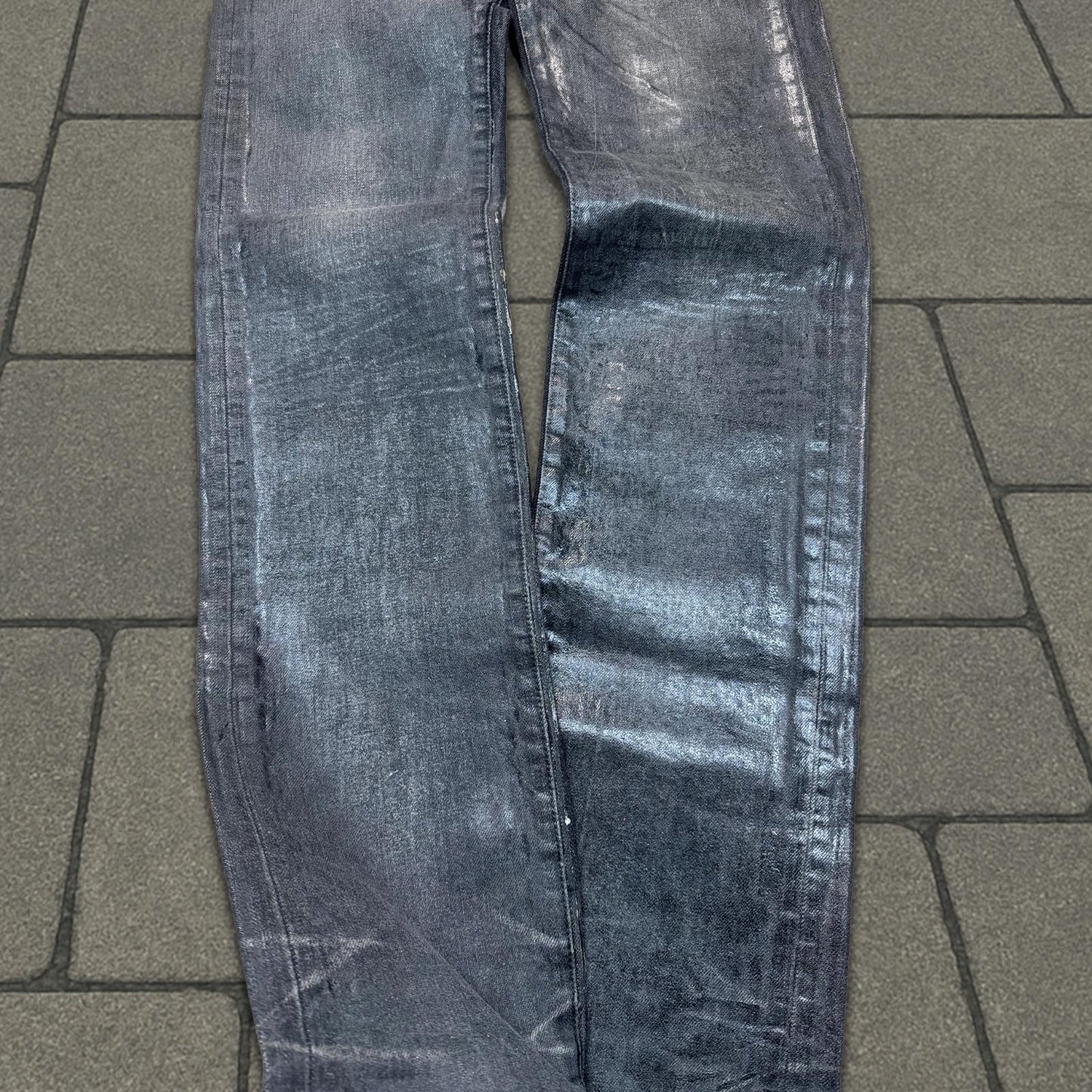 AW05 Dior Homme Black Luster Wax Denim