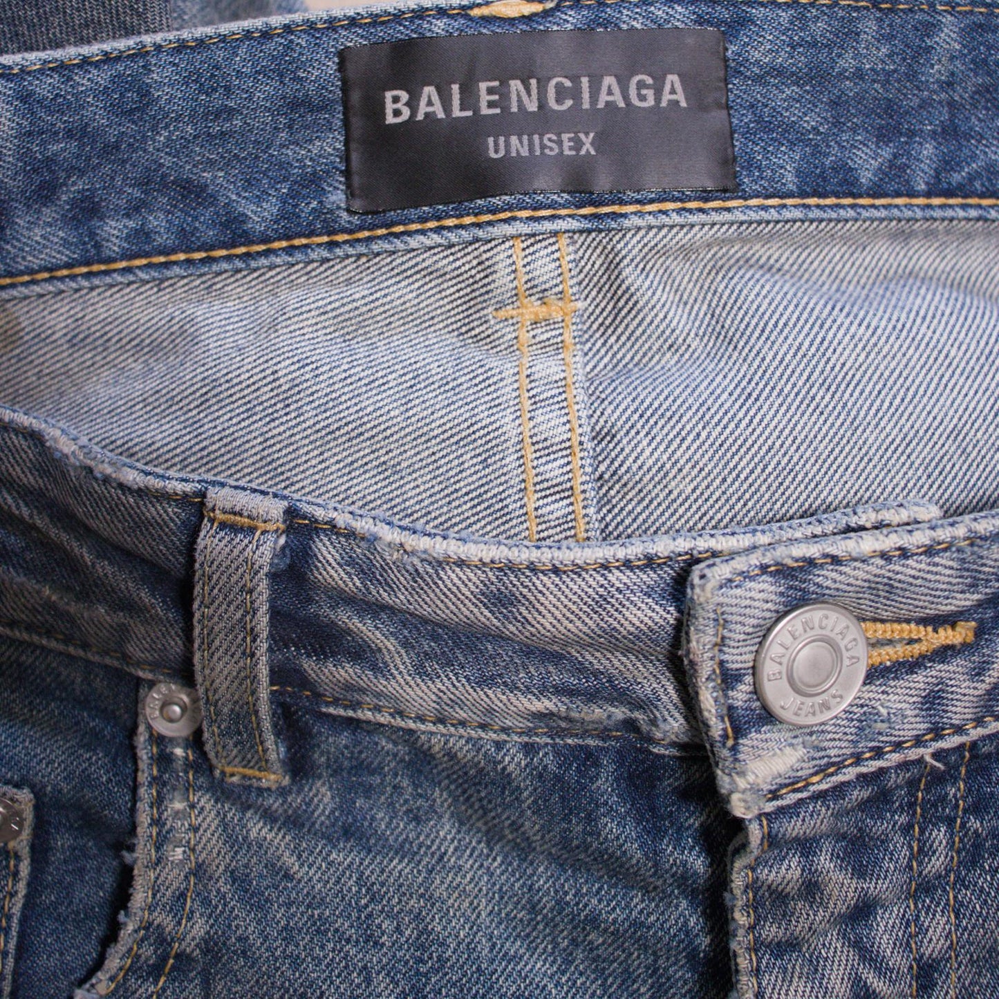 SS23 Balenciaga Straight Leg Mud Denim
