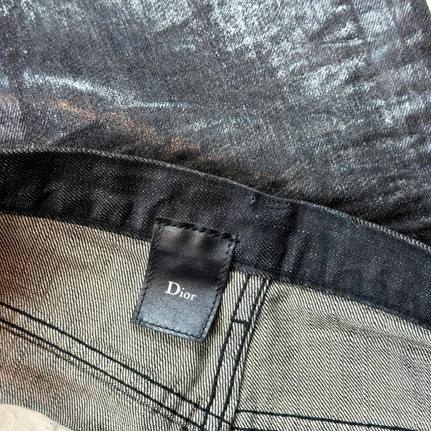 AW03 Dior Homme Black Luster Denim 