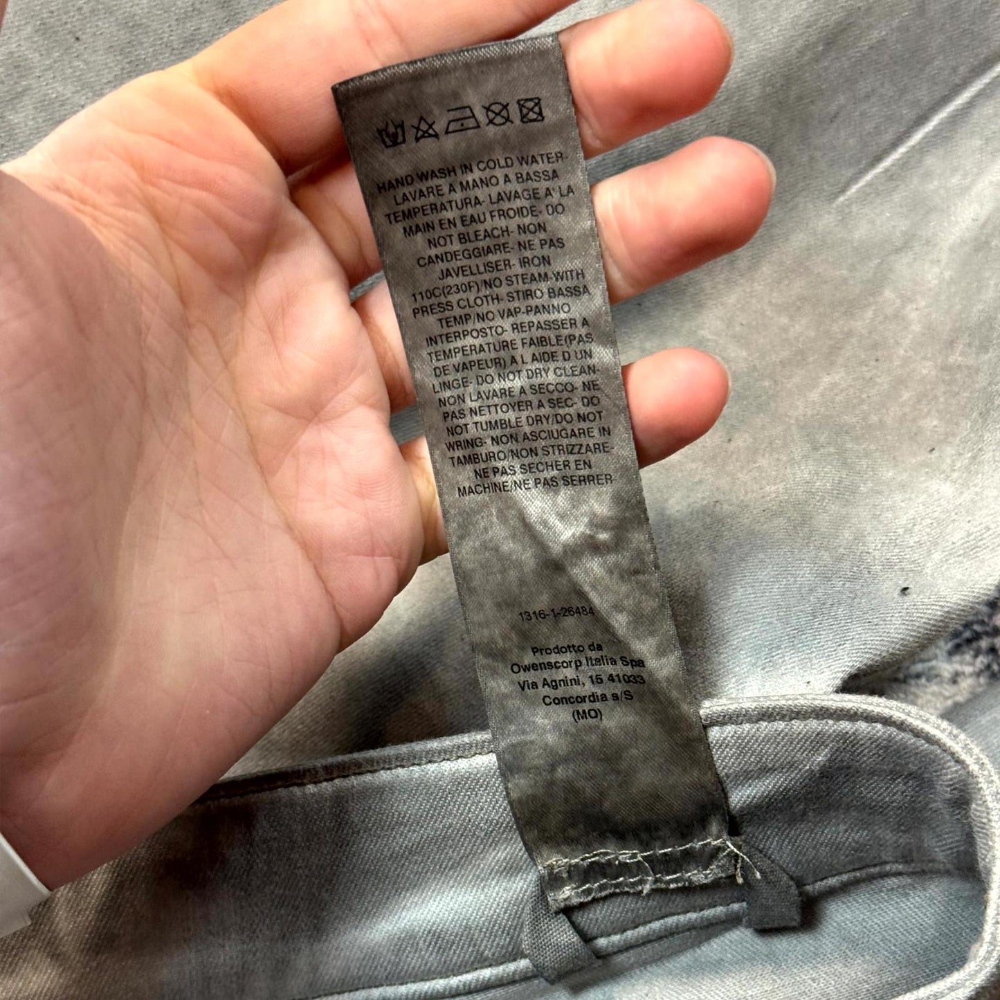 Rick Owens Waxed Pearl Detroit Cut Denim