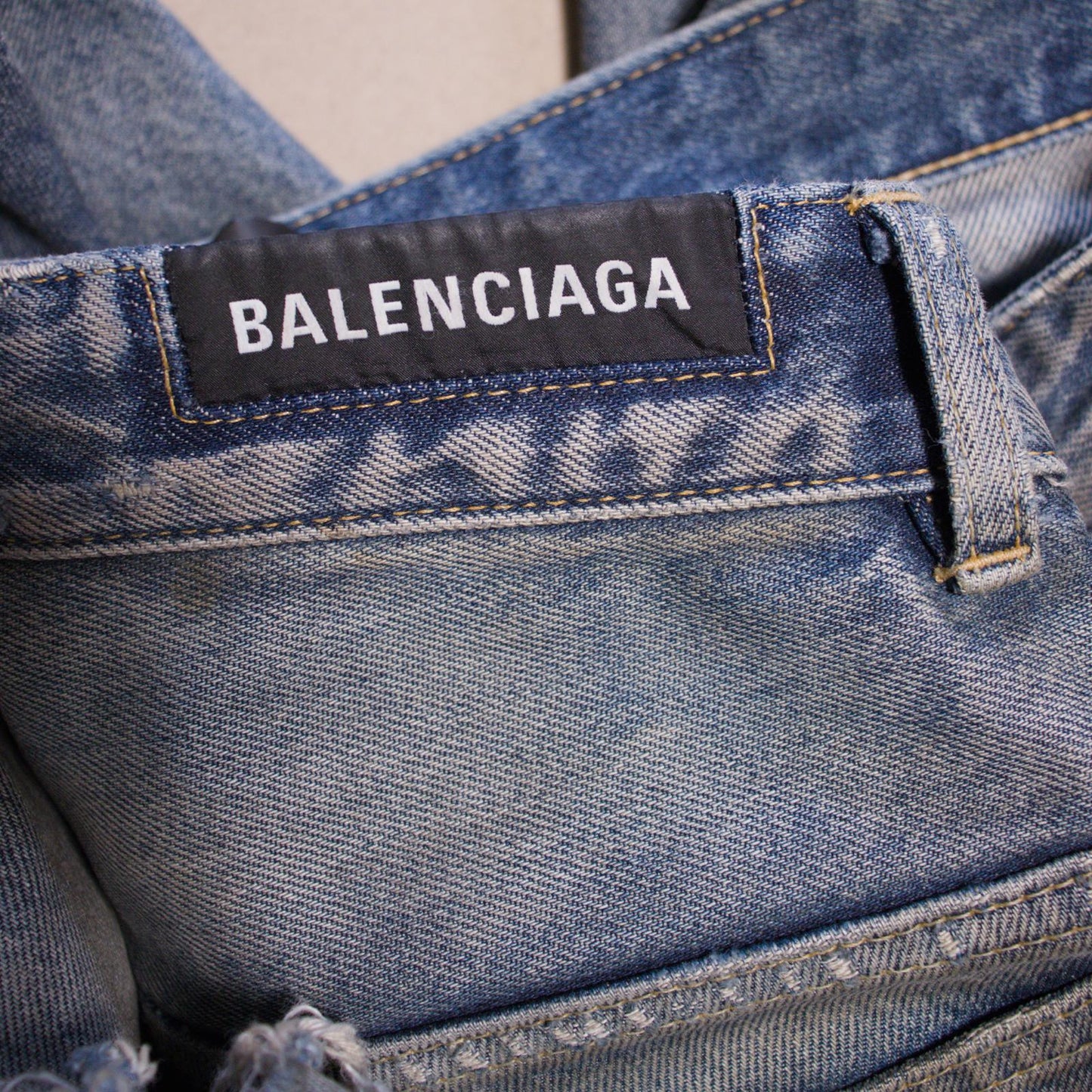 SS23 Balenciaga Straight Leg Mud Denim