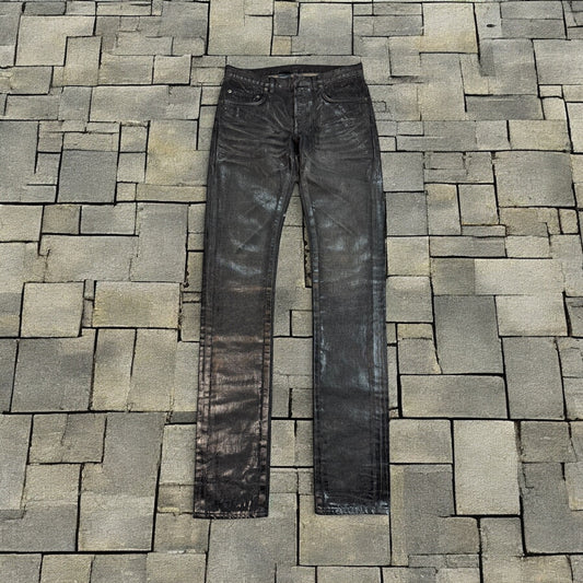 AW04 Dior Homme Black Luster Denim