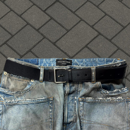 Balenciaga Black Elastic Belt