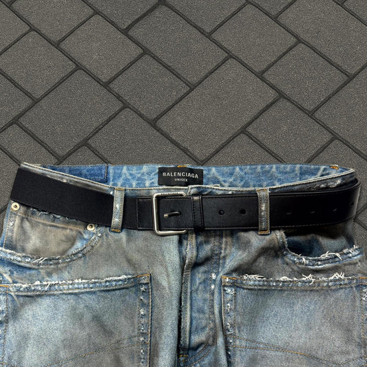 Balenciaga Black Elastic Belt