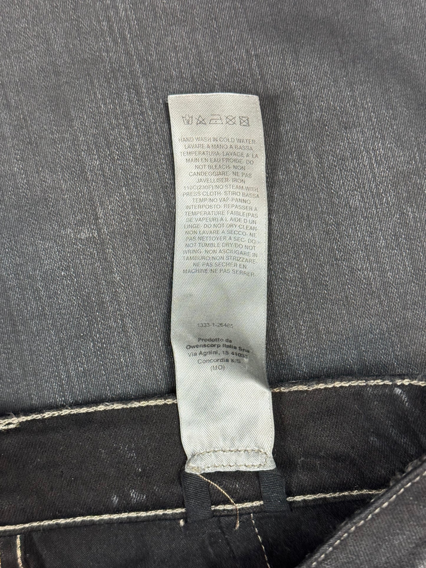 Rick Owens Waxed Bolan Denim