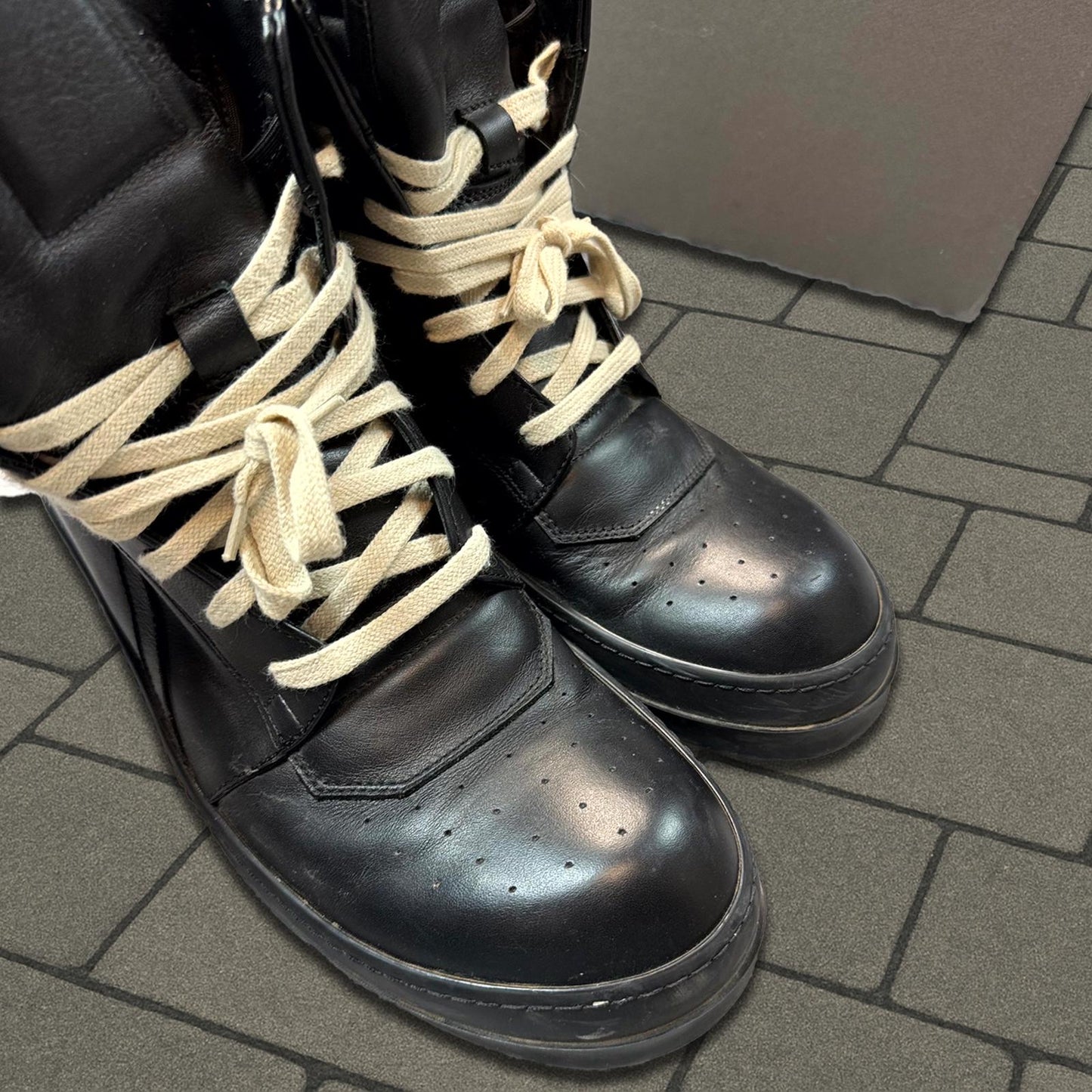 FW15 Rick Owens Black Geobaskets