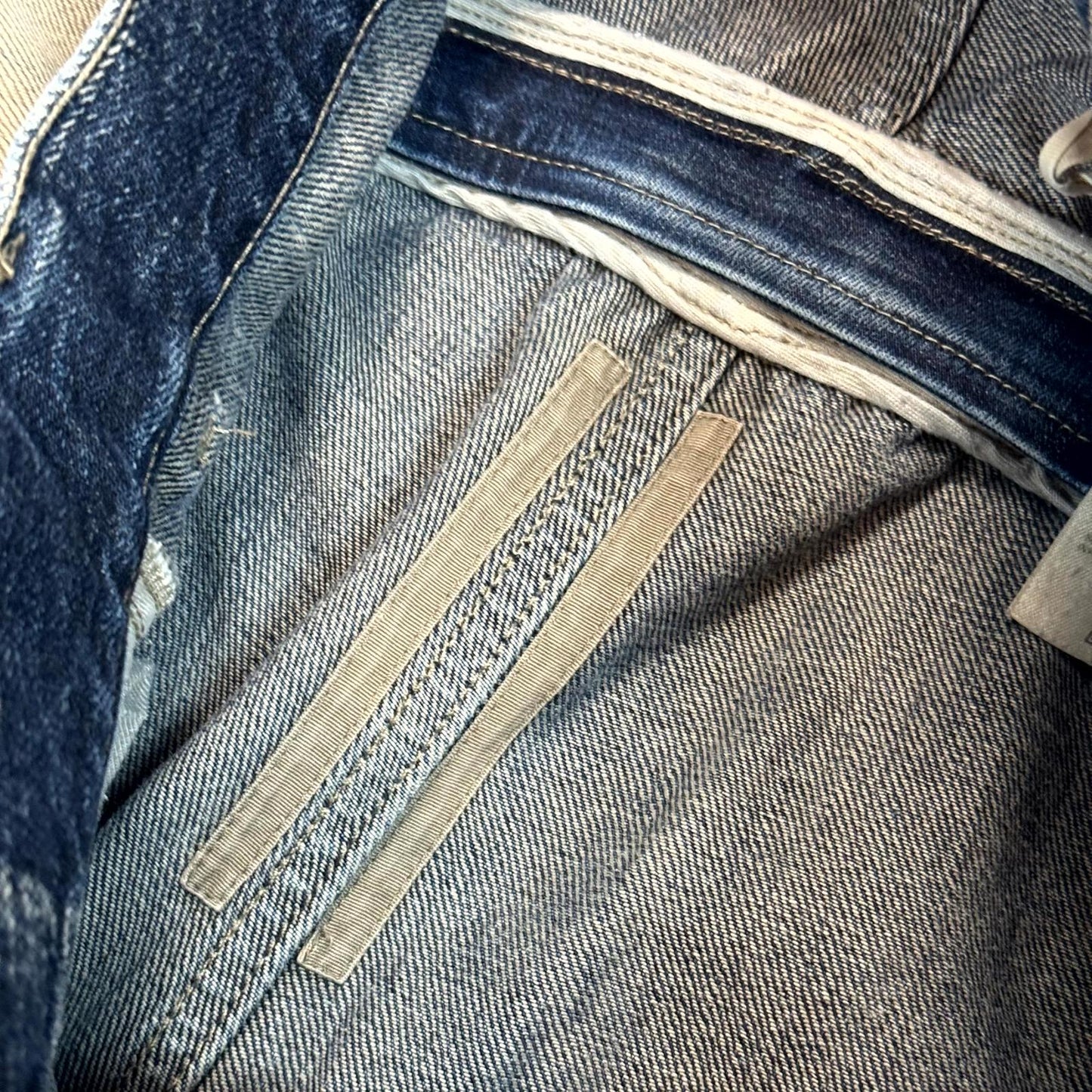 SS23 Rick Owens Mineral Pearl Bolan Banana Cut Denim