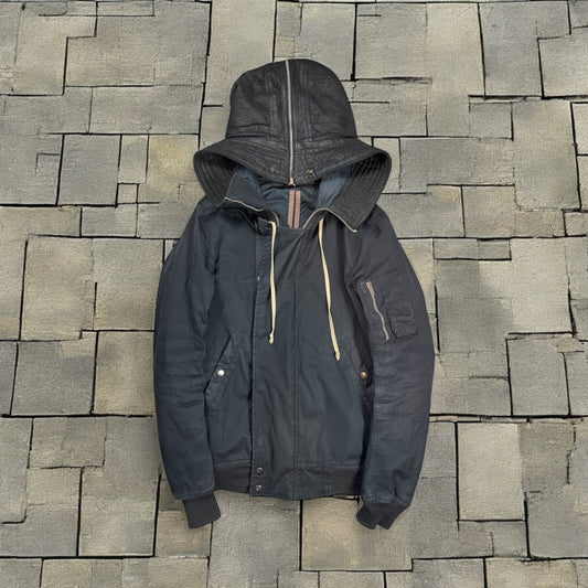 FW10 Rick Owens Waxed Denim Exploder Jacket