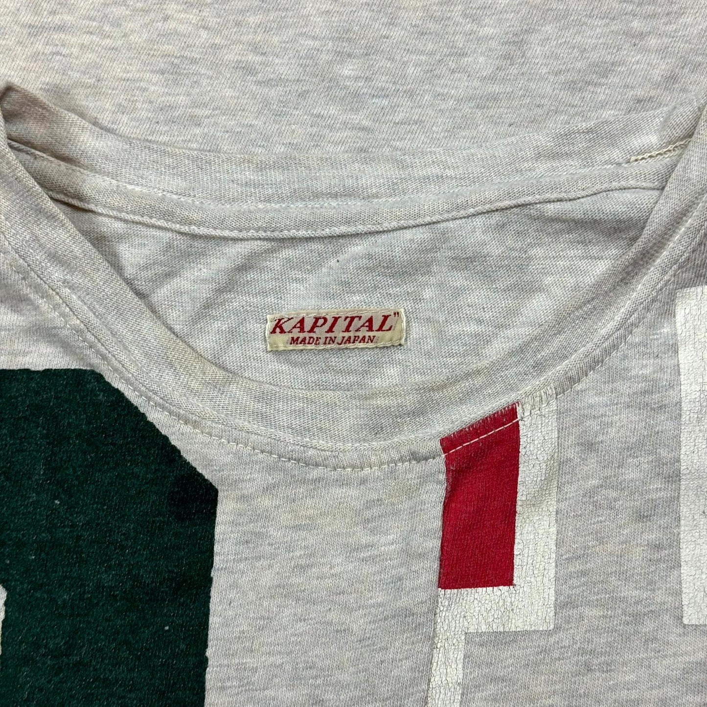 Kapital Grey College Tee Shirt