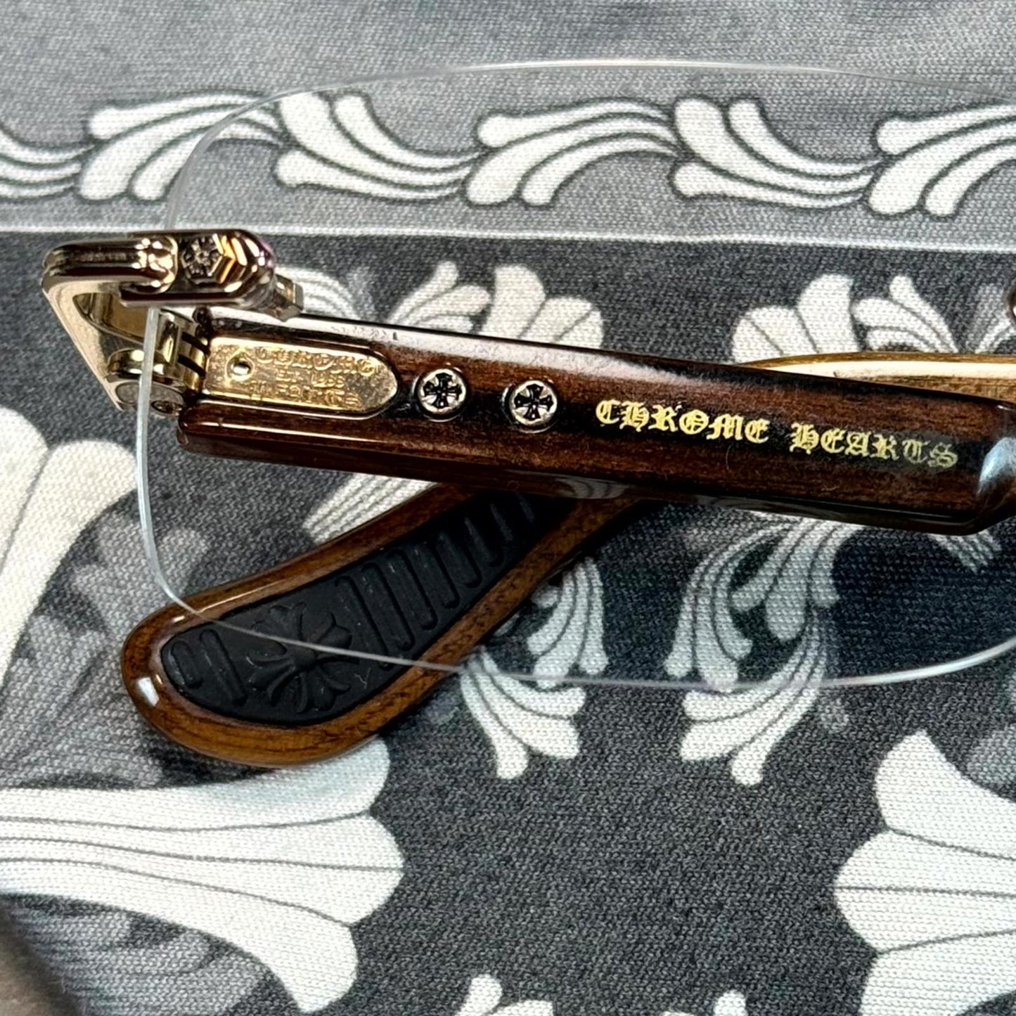 Chrome Hearts Deep I Gold Glasses