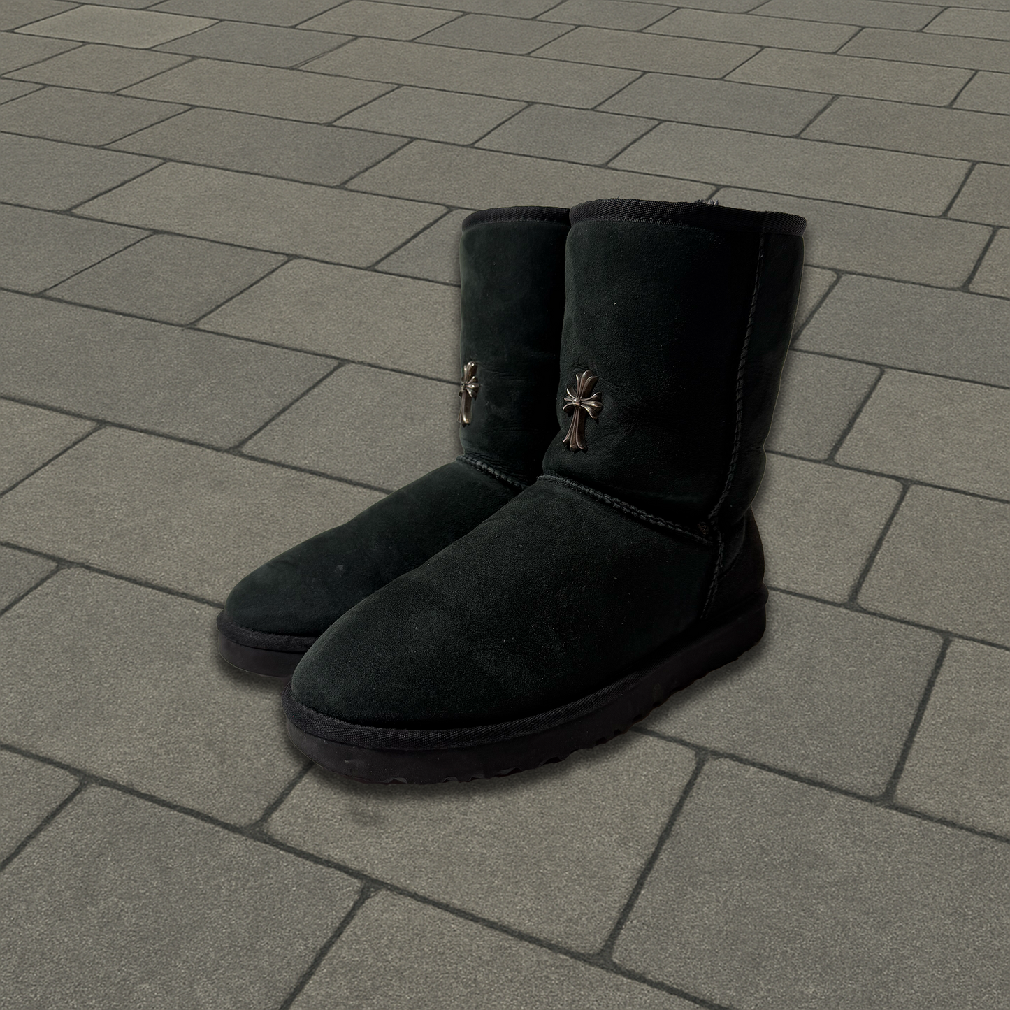 Chrome Hearts Black Cross Ugg Boots