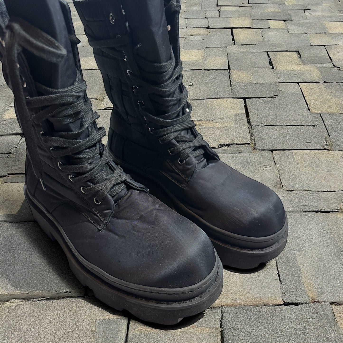 SS24 Rick Owens Army Megatooth Boots