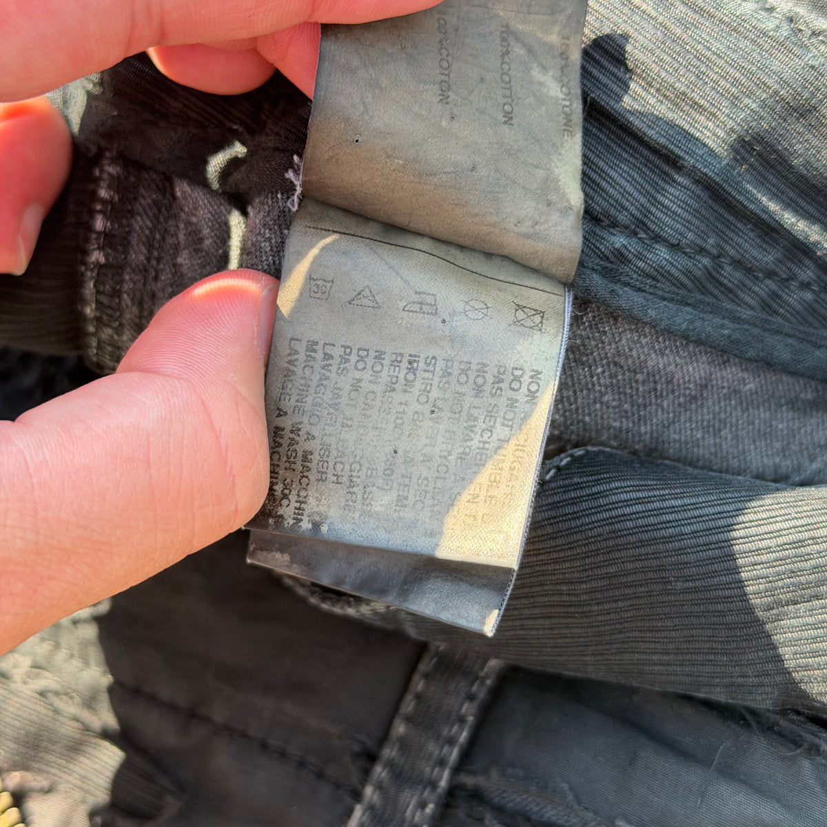 FW07 Rick Owens Corduroy Waxed Double Layer Aircut Denim