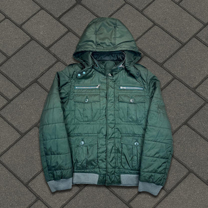 AW07 Undercover Dark Green Utility Puffer Jacket
