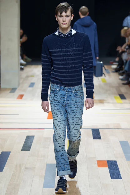 SS15 Dior Homme Handwritten Script Denim