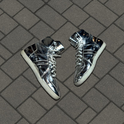 Dior Homme Silver Hi-Top Sneaker