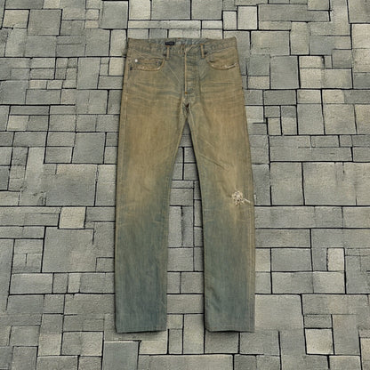 SS04 Dior Homme Bleu Clair Clawmark Denim