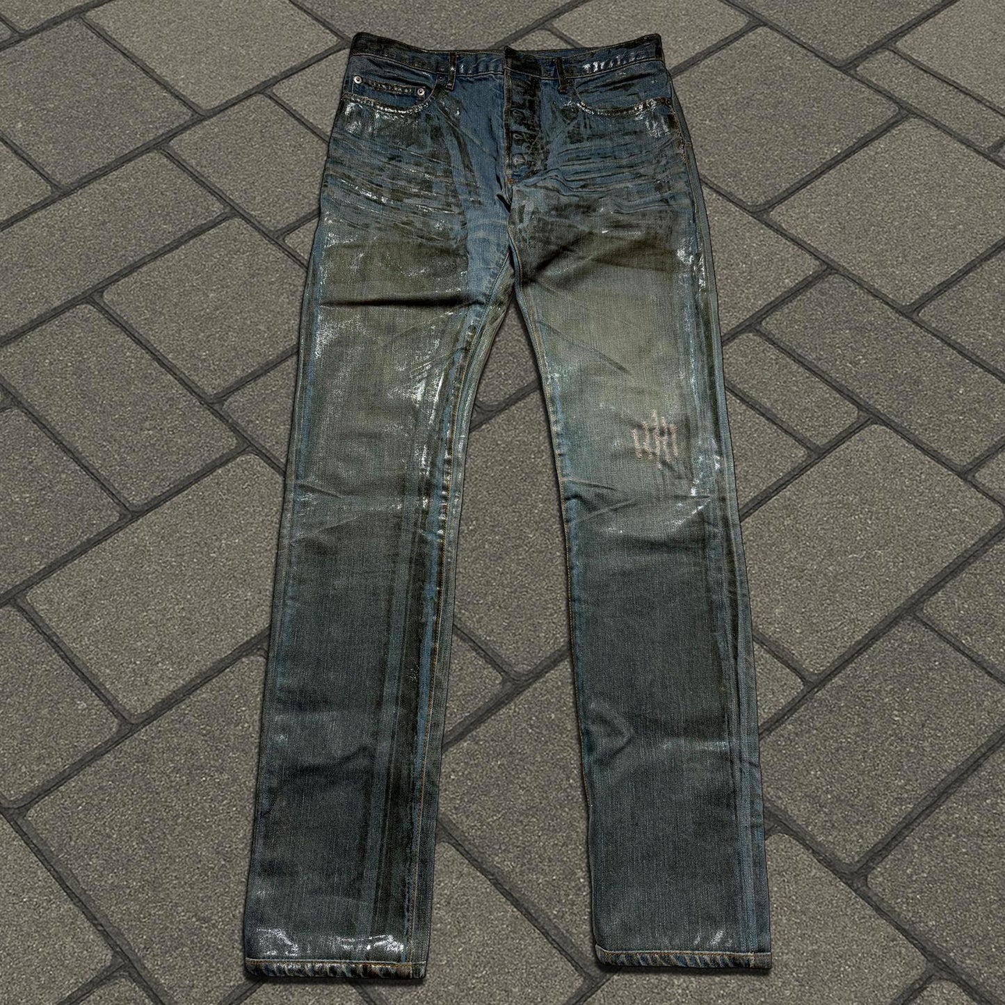SS04 Dior Homme Bleu Clair Waxed Denim