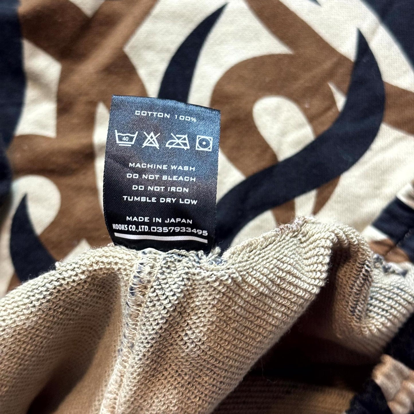 AW04 Number (N)ine Beige Tribal Camo Shorts