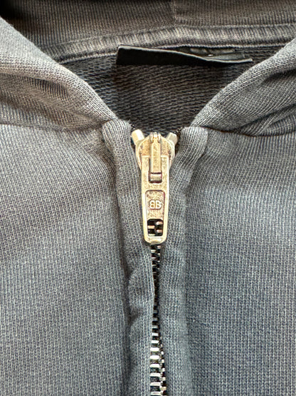 SS24 Balenciaga Black Off-Shore Zip Up Hoodie