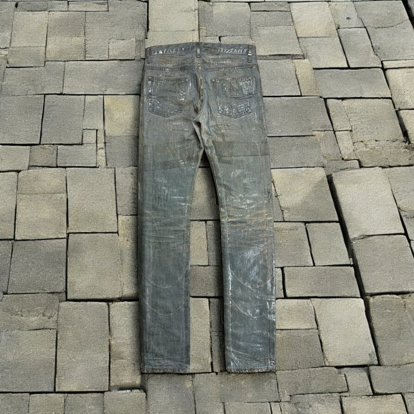 SS04 Dior Homme Waxed Bleu Clair Ice Denim