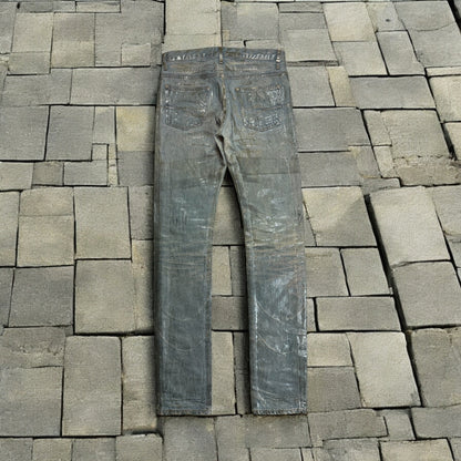 SS04 Dior Homme Waxed Bleu Clair Ice Denim