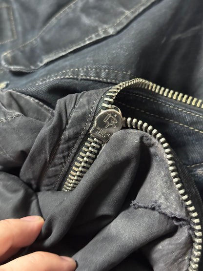 SS08 Rick Owens Black Double Layer Aircut Denim