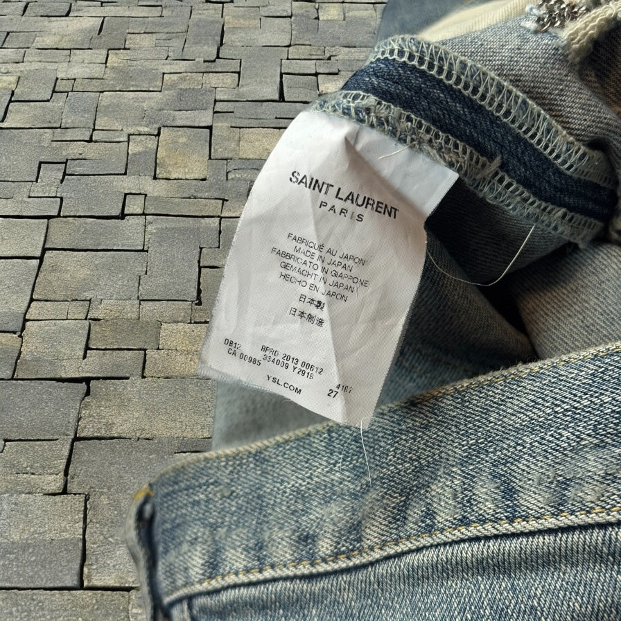 FW13 Saint Laurent Chain Denim