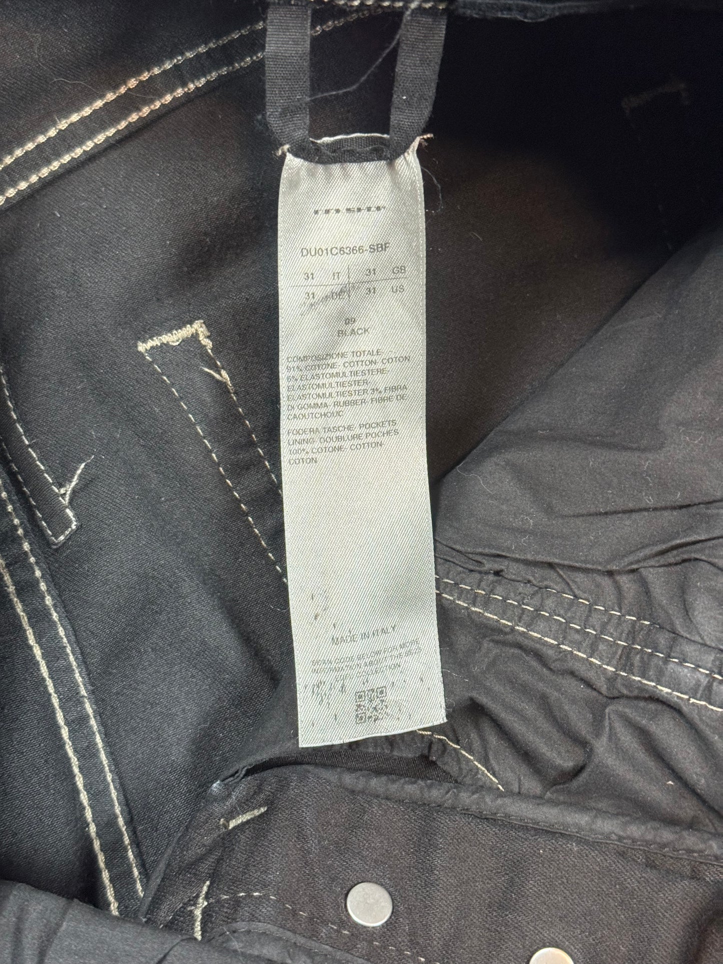 Rick Owens Waxed Detroit Cut Denim