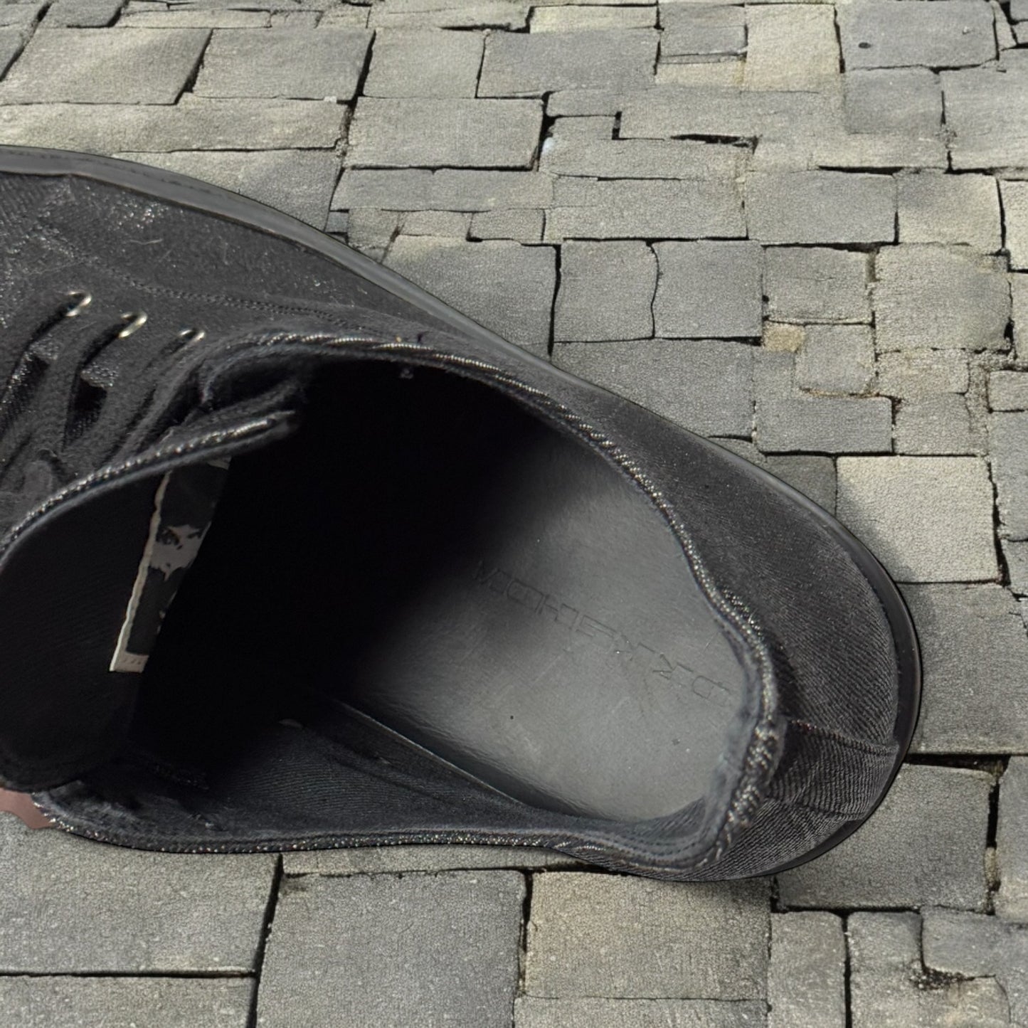 Rick Owens Waxed Denim Low Ramones