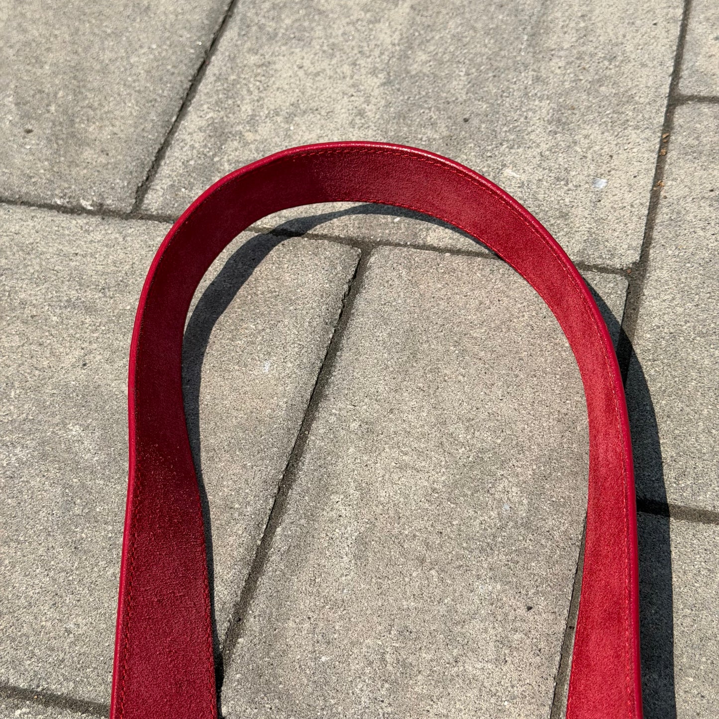 SS05 Dior Homme Red Suede D Point Belt