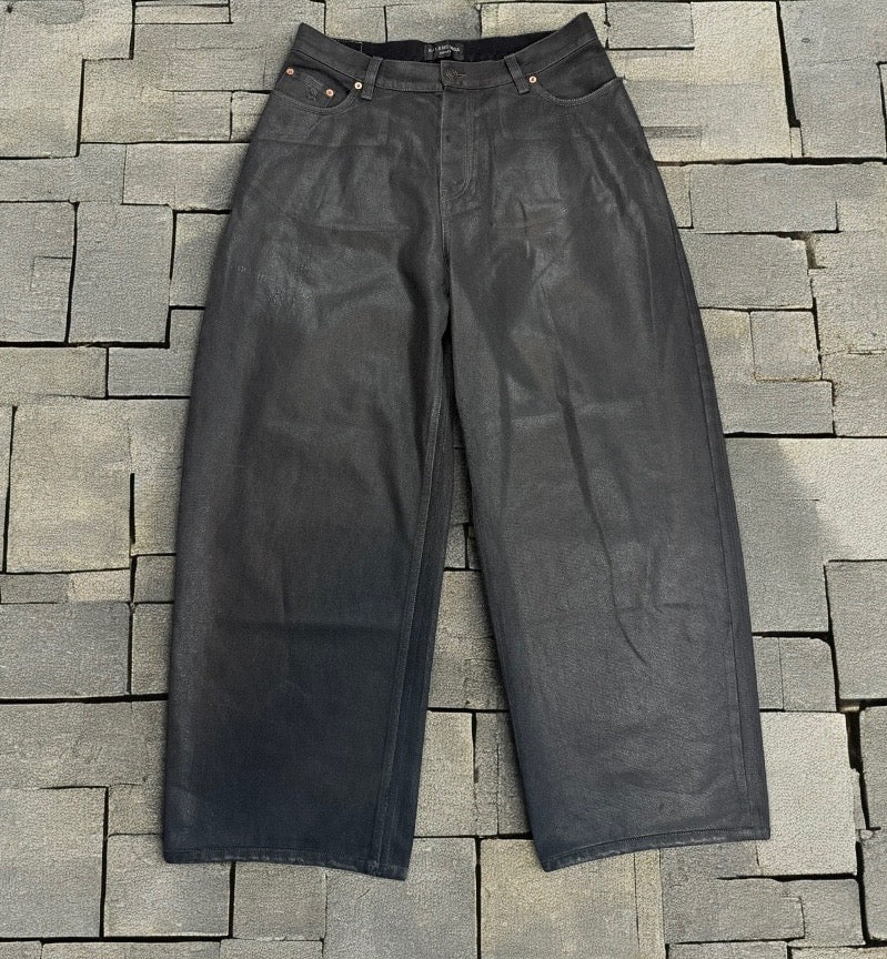 FW22 Balenciaga Waxed Baggy Jeans