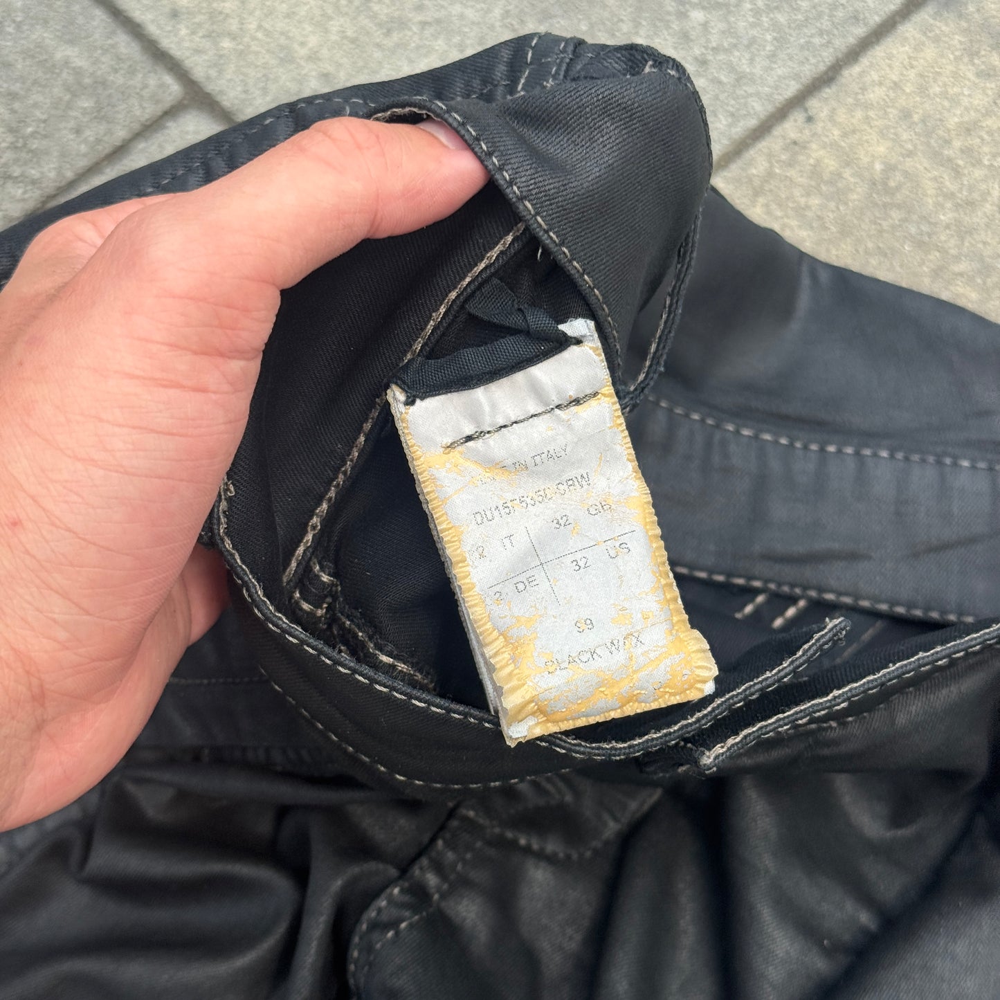 FW15 Rick Owens Black SBW Wax Memphis Cut Denim