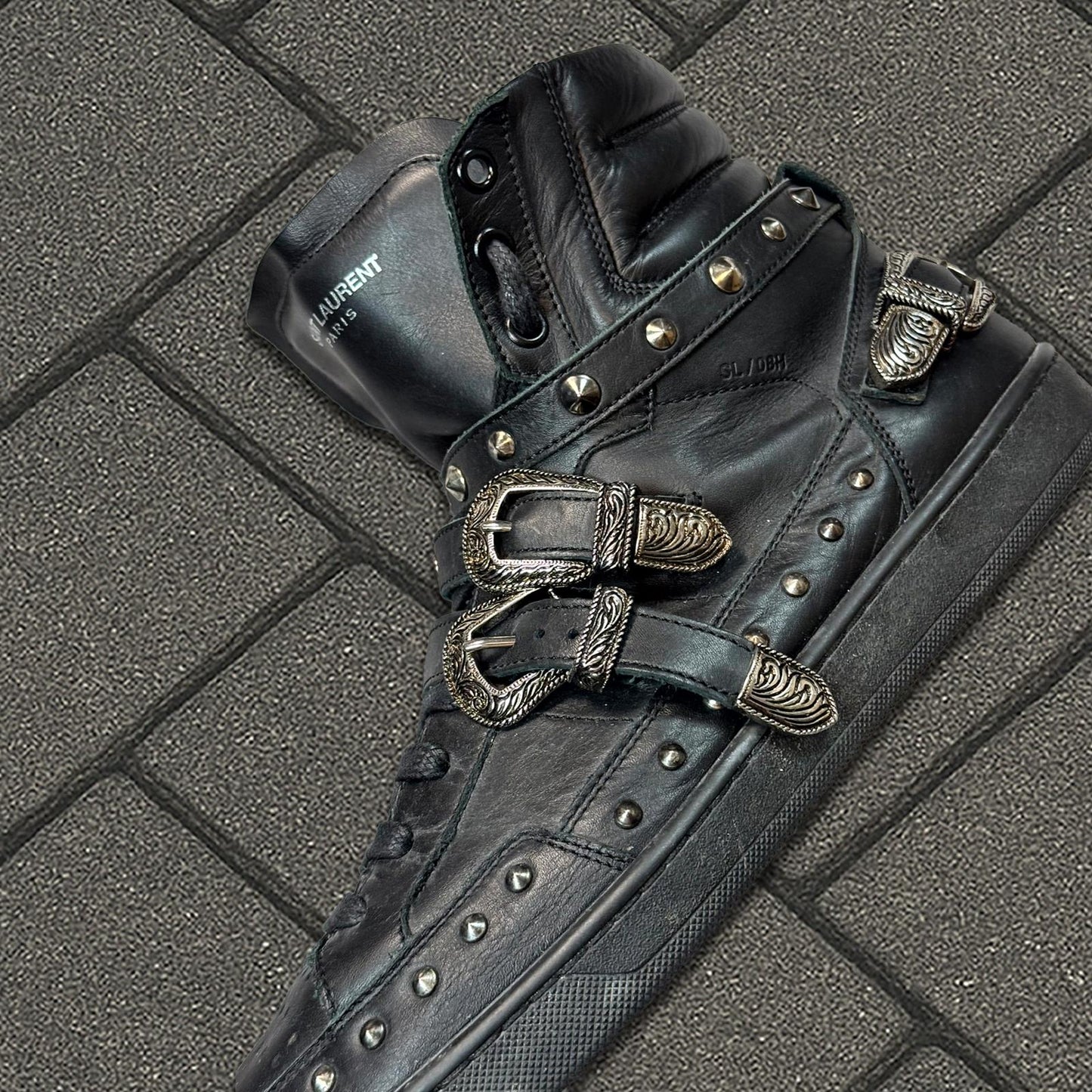 Saint Laurent Paris SL/08H Studded Strap Sneakers