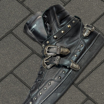 Saint Laurent Paris SL/08H Studded Strap Sneakers