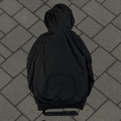 Rick Owens Black Gimp Zip Up Hoodie