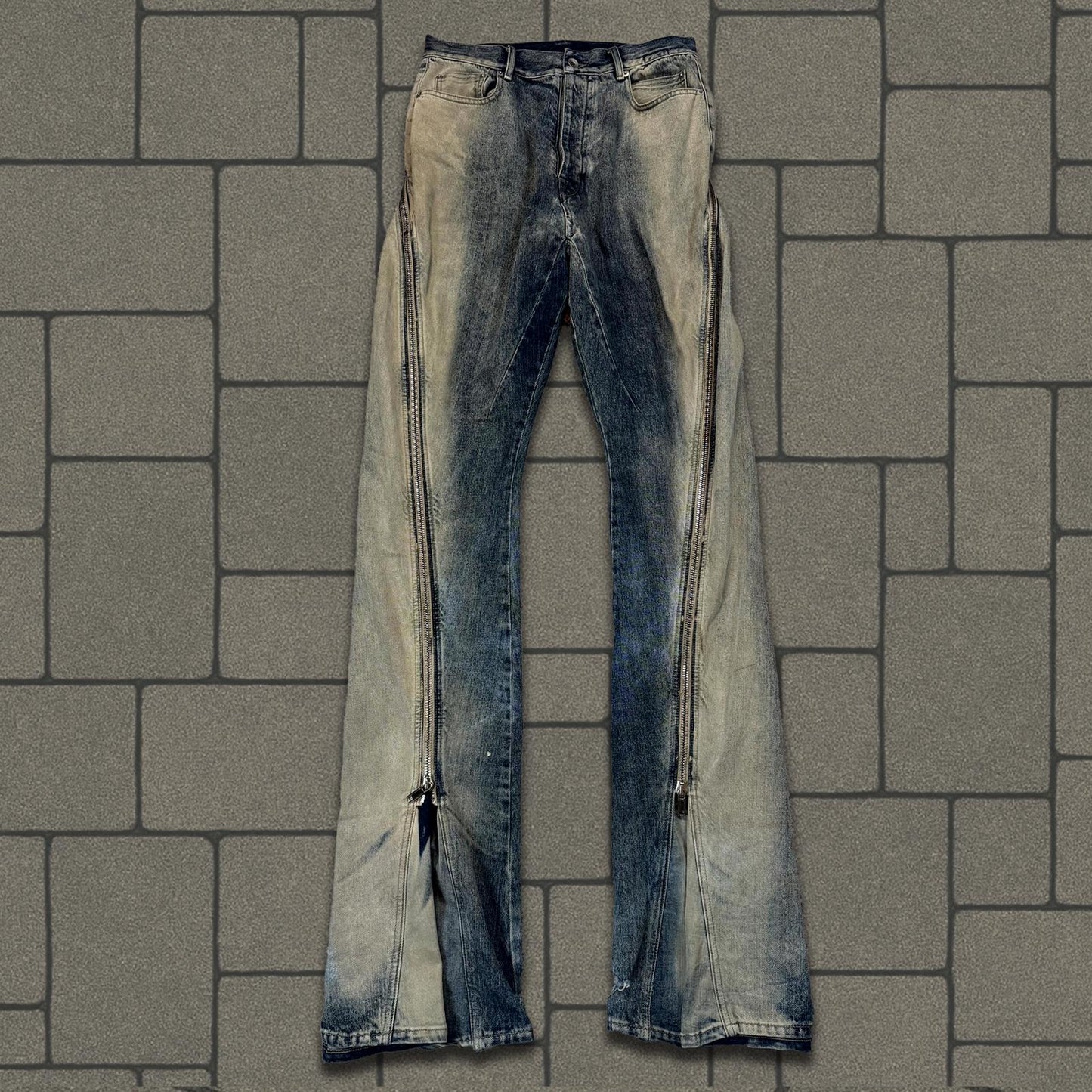 SS23 Rick Owens Mineral Pearl Bolan Banana Cut Denim