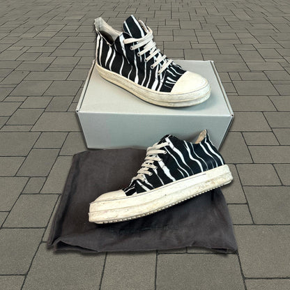 Rick Owens Drkshdw Zebra Low Top Ramones