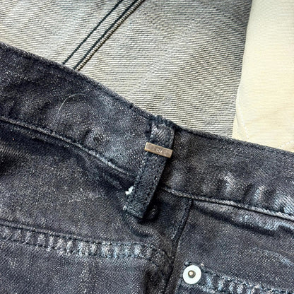 AW04 Dior Homme Black Waxed Luster Denim