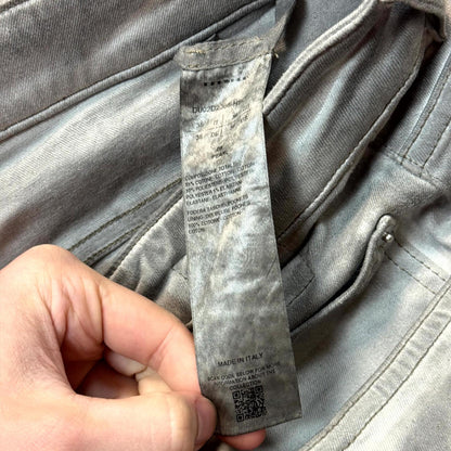 Rick Owens Waxed Pearl Detroit Cut Denim