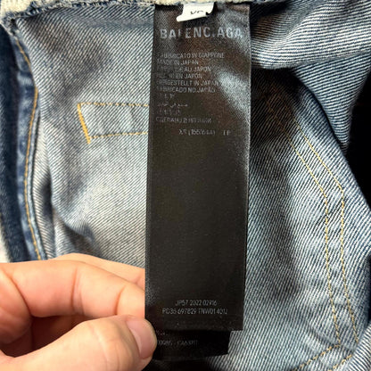 SS23 Balenciaga Blue Lost Tape Flared Denim
