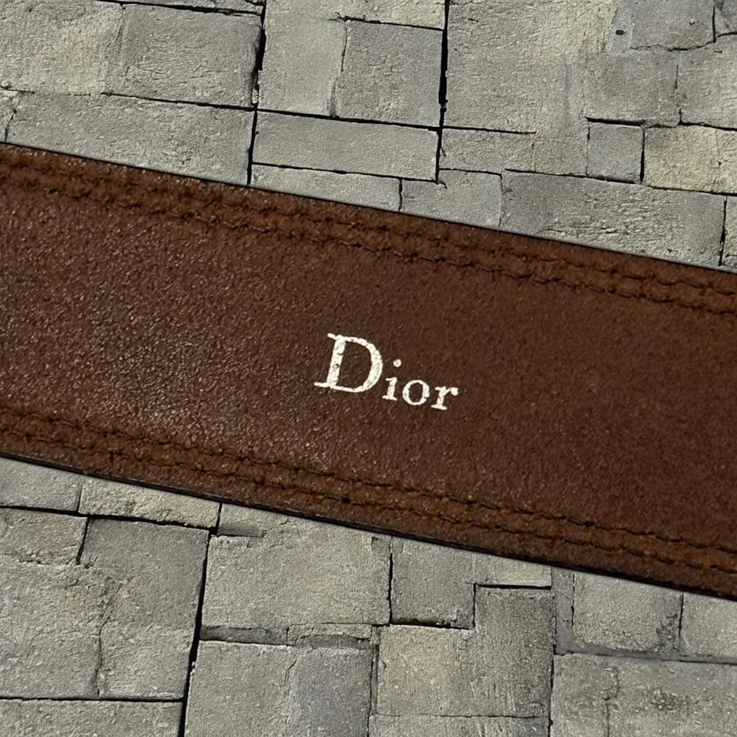 SS05 Dior Homme Brown D-Point Belt